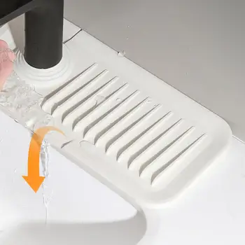 Lekkimiskindlates Splash Pad Kraan Non-slip Silikoon Valamu Äravoolu Pad Multifunktsionaalne Köök Splash jaoks Vannituba Countertop