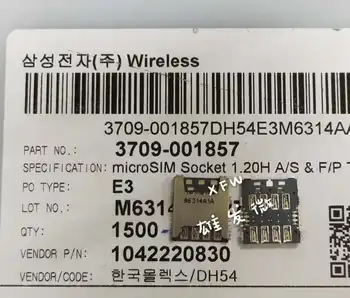 30pcs originaal uus 3709-001857 3709001857 8PIN TF-kaardi hoidikusse on SIM-kaardi hoidik
